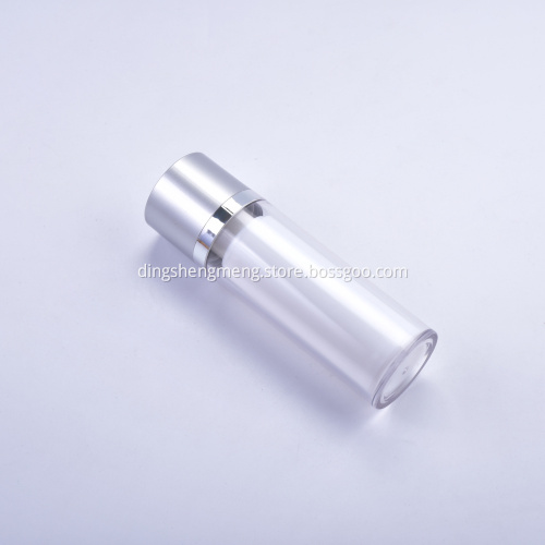 Bouteilles sous vide acrylique haut de gamme de 50 ml emballage cosmetique en argent 30 ml